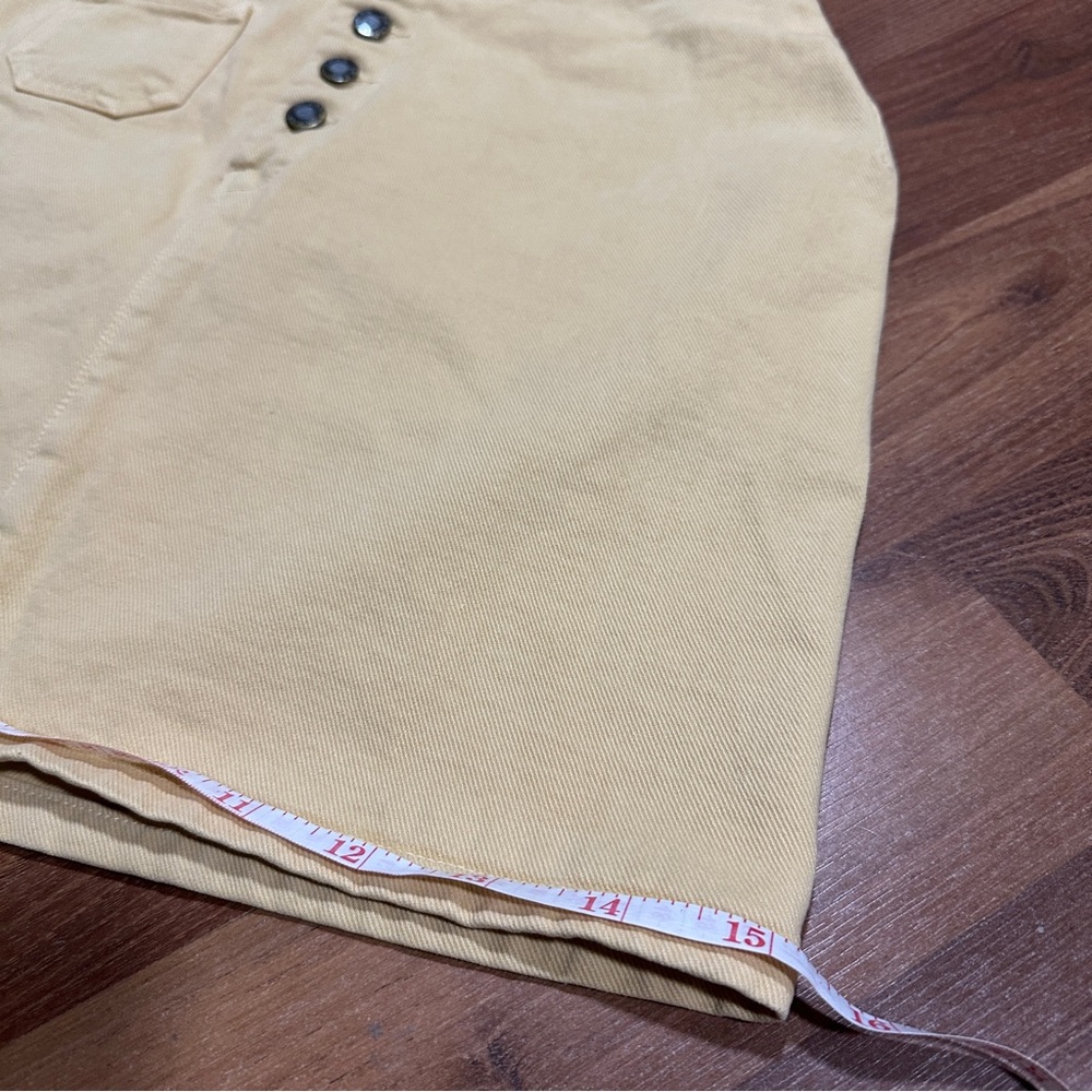 GUESS Vintage high waisted guess butter yellow denim jean skirt - Picture 9 of 10